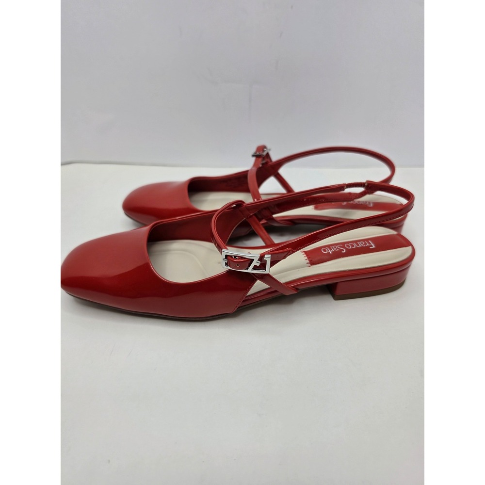 Franco Sarto Destin Mary Jane Slingback Flat Red Size 7.5 Retro